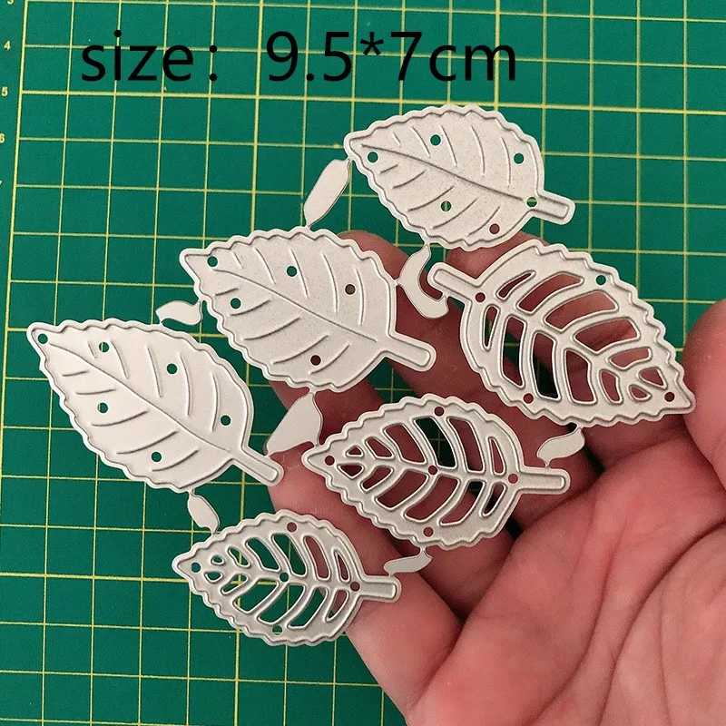 

6pcs Leaf Metal Cut Dies Stencils for Scrapbooking Stamp/Photo Album Decorative Embossing DIY Paper Cards