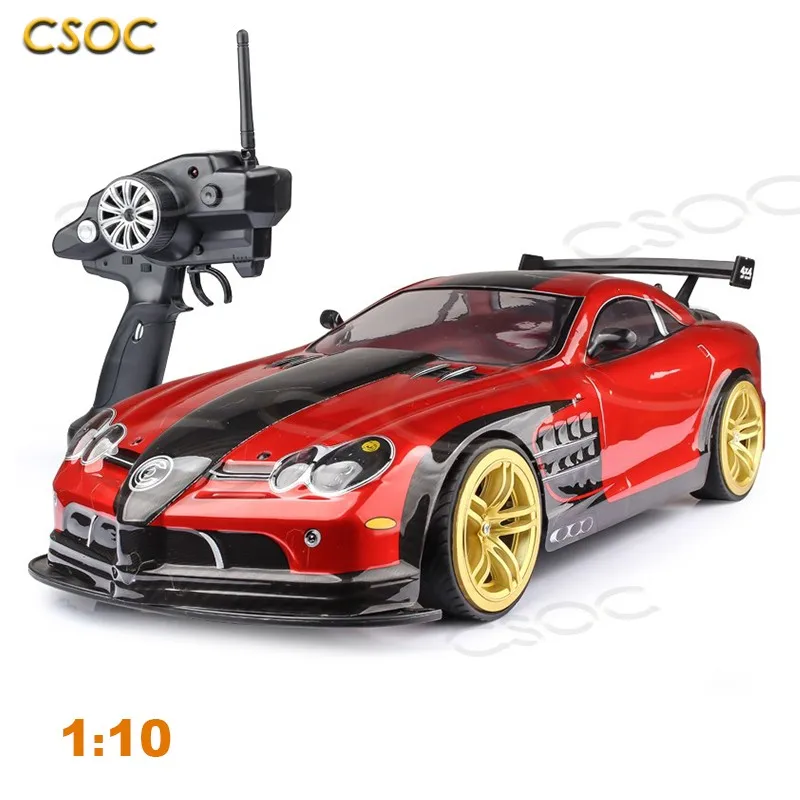 

CSOC 1/10 Big Racing 4WD Remote Radio Control Toys Vehicle High Speed RC Drifting Cars with Headlight 45 Km/H Off-road for Boys
