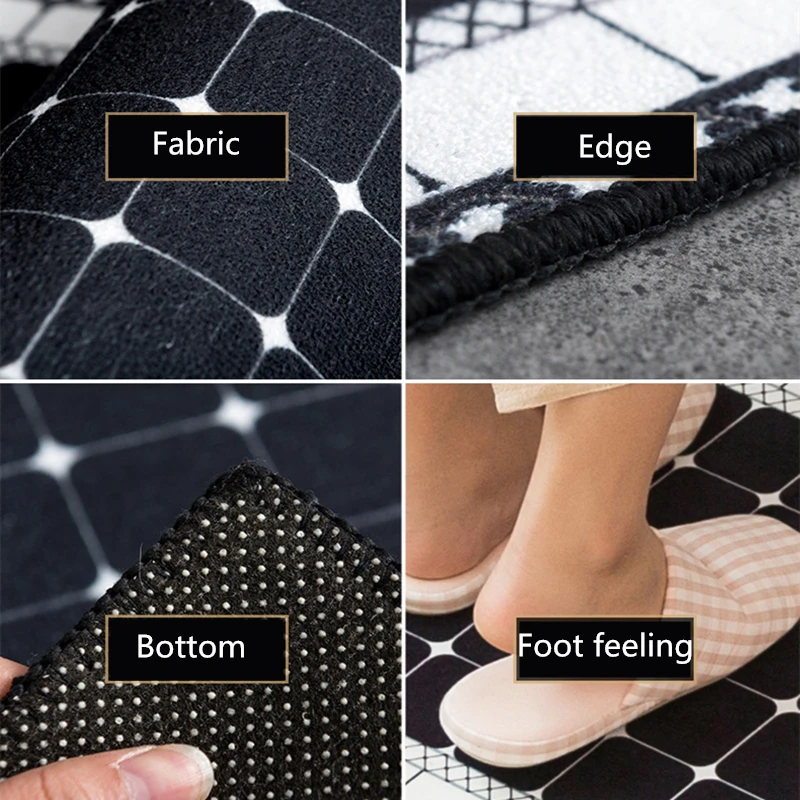 

Nordic Dirty-proof Kitchen Carpet Long Kitchen Mat Bedside Mat Entrance Doormat Non-slip Bath Mat Water Absorption Bathroom Rugs