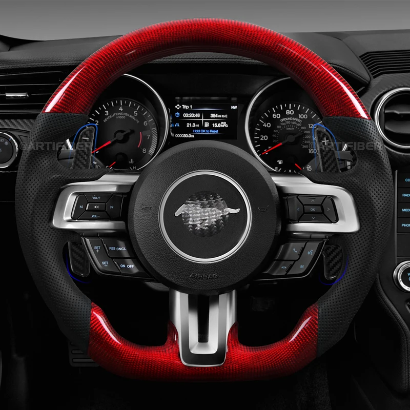 

Real Carbon Fiber Shift Paddle Shifter For Ford Mustang 2015 2016 2017 2018 2019- 2021 Shelby