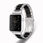 Ремешок из нержавеющей стали для Apple Watch Band Series 7654321 Series 384240444145 мм, черный ремешок, розовое золото, розовый