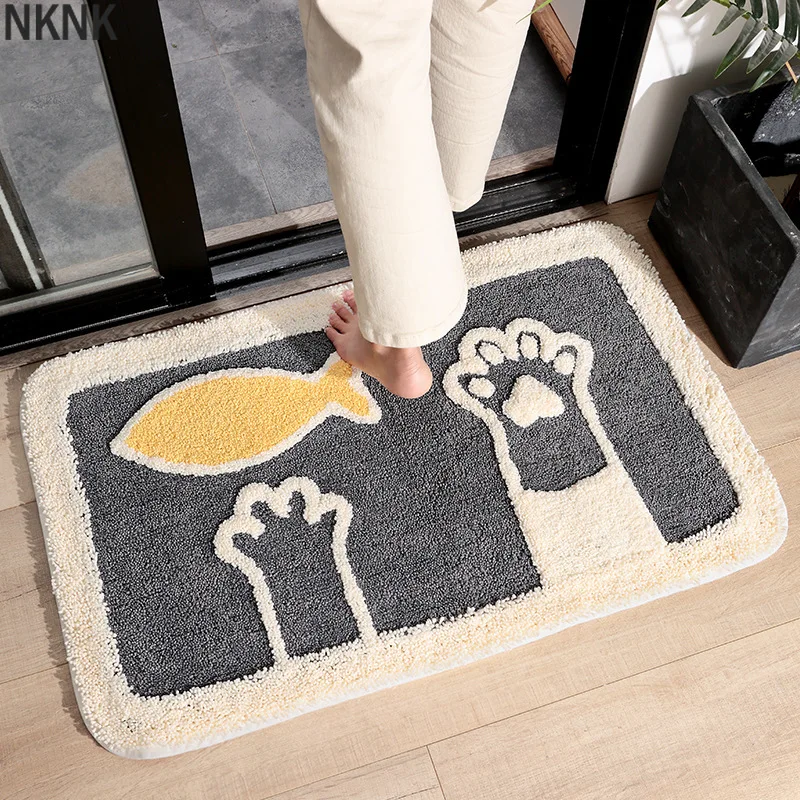 

Thicken mat rug Cute doormat Cartoon carpet Non-slip the floor mat home bathroom Balcony absorbent living room bedroom soft rug