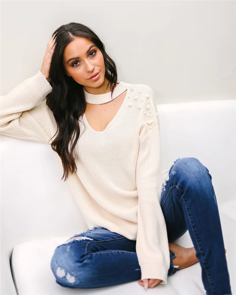 2019 осенне-зимний модный свитер для жителя пригорода большого размера | Женская