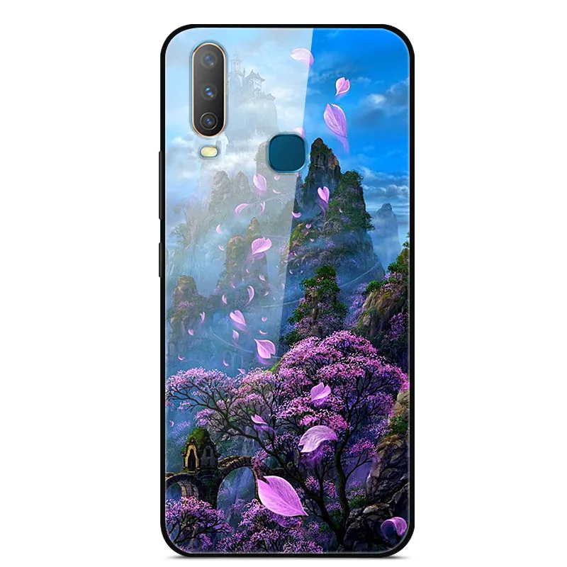 28 ДЛЯ VIVO Y17 чехол из закаленного стекла с изображением планеты космос, чехол из стекла для Vivo Y17 Y 17 VivoY17 1902, чехол для Vivo Y3 Y12 Y15 - Цвет: 28