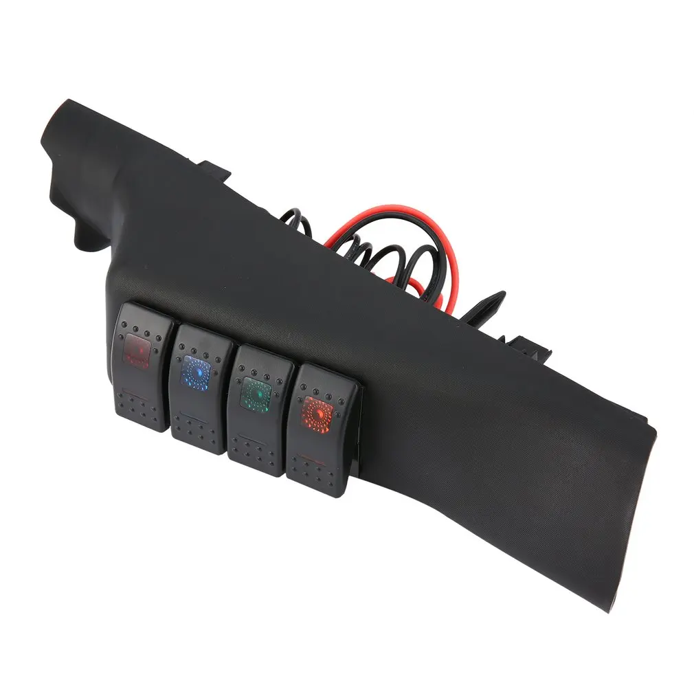 Левая сторона Switch Pod Панель 4 Кулисный комплект переключателей для Jeep