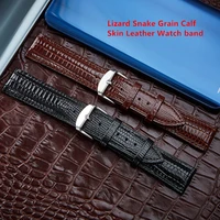 lizard snake grain calf skin leather 12 14 16 18 20 22 24 mm mens watches straps band bracelet belt watchband and tool