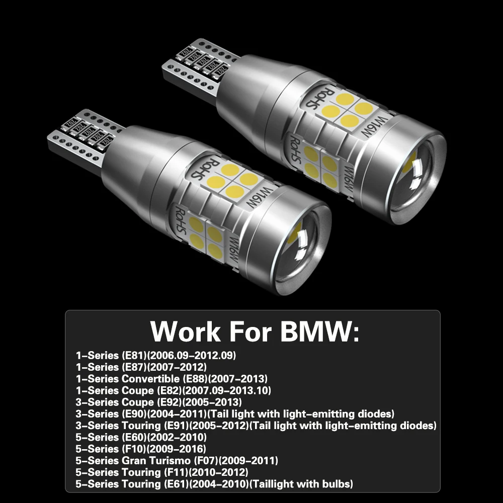 Светодиодная лампа задсветильник хода W16W T15 921 Canbus для BMW E81 E87 E88 E82 E92 E90 E91 E60 F10 F07 F11