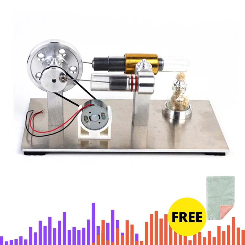 

Metal Single-cylinder Stirling Engine External Combustion Generator Model DIY Stem Engine Model