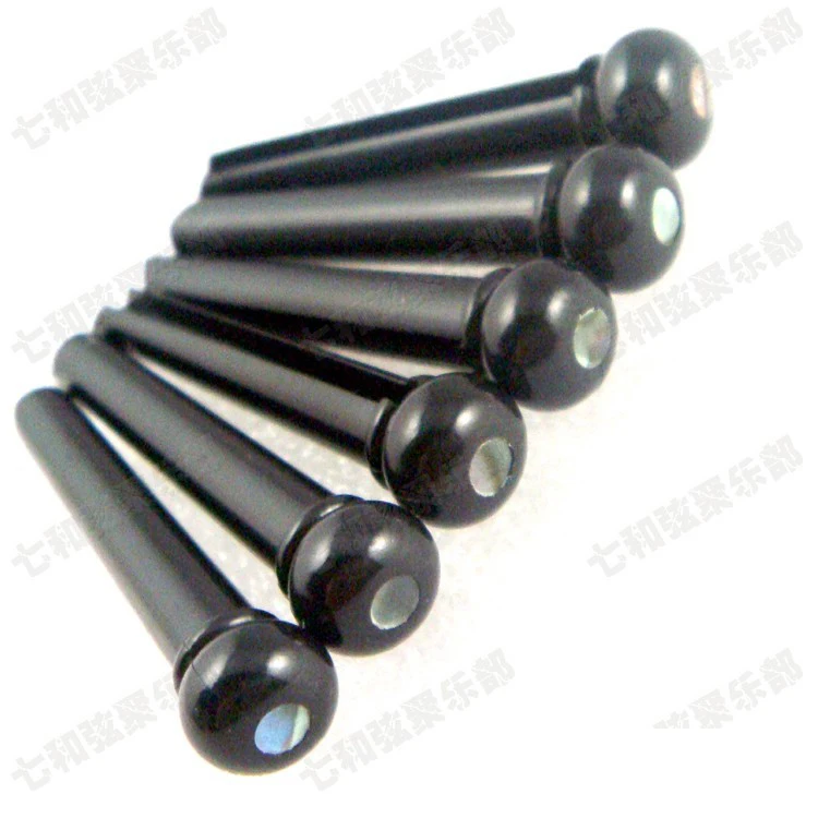 Черные мостовые штифты для акустической гитары нажимные гвозди набор точечных