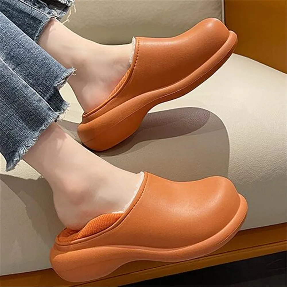 Новинка хлопковые тапочки на толстой подошве женская теплая обувь плоской