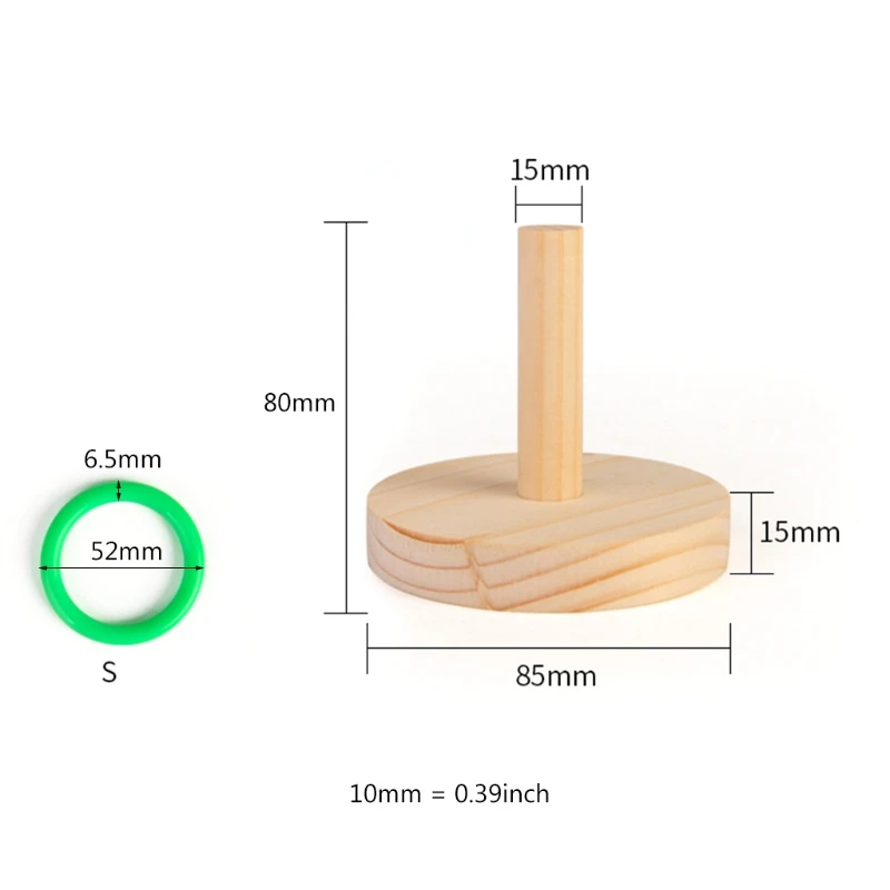 

Bird Intelligence Toy Parrot Training Wooden Platform Plastic Ring Puzzle Toys