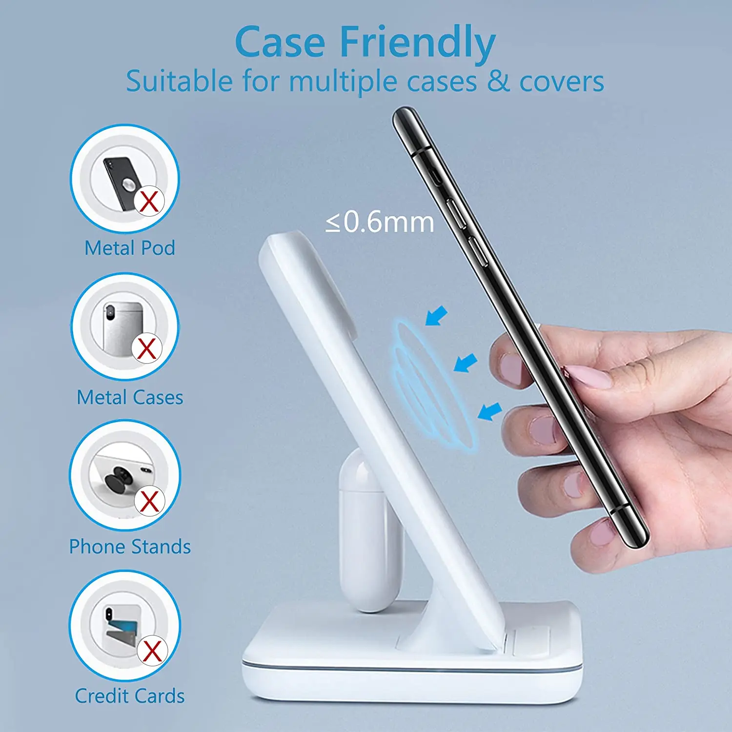 wireless charger stand 3 in 1 qi 15w fast charging dock station for airpods pro apple watch 7 6 se 5 4 iphone 13 12 11 xs xr x 8 free global shipping