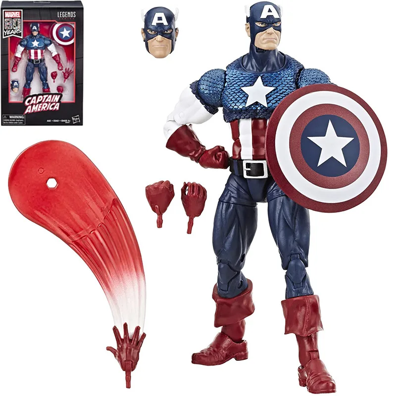 

Marvel Comics 80th Anniversary Legends Series 6-Inch Marvel Action Figure Captain America Collectible Dolls Toys For Boys