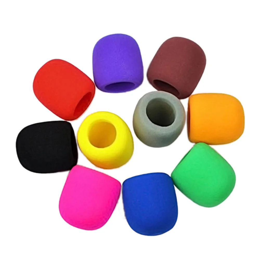 

10pcs New Thick Microphone Windscreen Foam Sponge Cover Foam Mic Pop Filter For Studio Interview Karaoke DJ Random Color