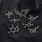 Креативные химические молекулярные эмалевые булавки, модные ювелирные изделия в стиле панк, металлический значок с рисунком, серебряная Классическая Брошь, аксессуары для одежды и сумок
