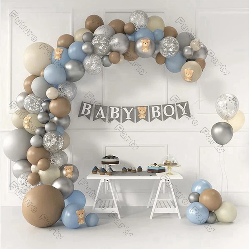 

Macaron Blue Balloon Birthday Garland Arch Kit Baby Shower DIY Decoration Lvory Coffee Ballon Boy Girl Party Anniversary Decor
