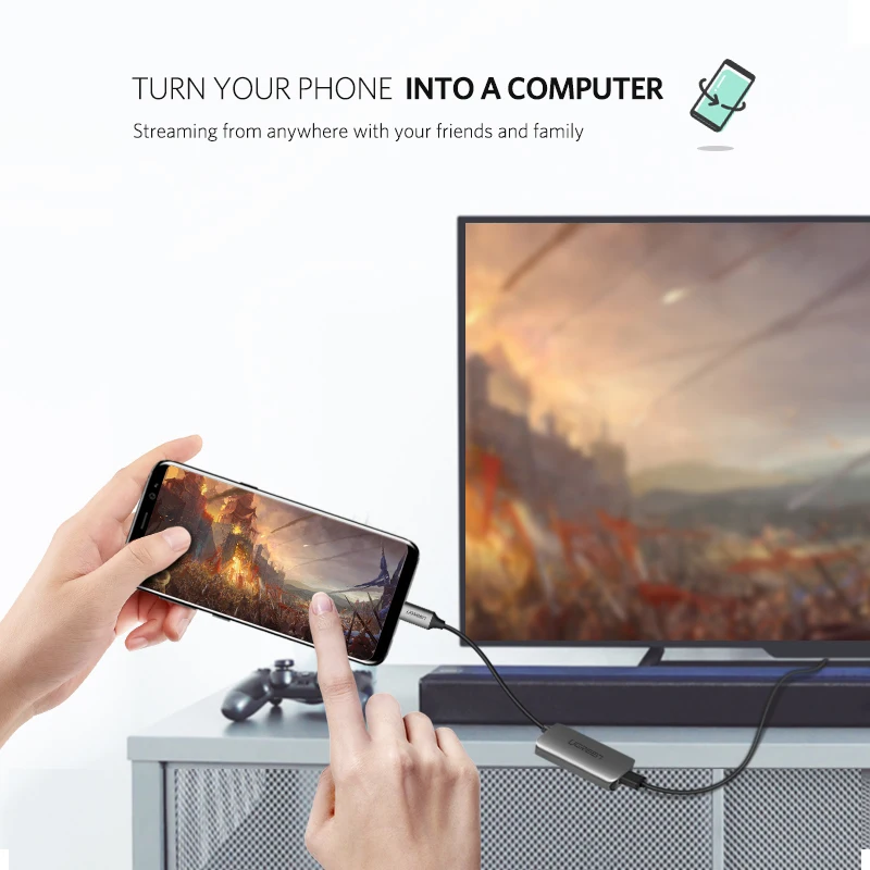 Ugreen USB C HDMI кабель Type к Thunderbolt 3 адаптер для MacBook Samsung Galaxy S10/S9 Huawei Mate 20 P20 Pro USB-C |