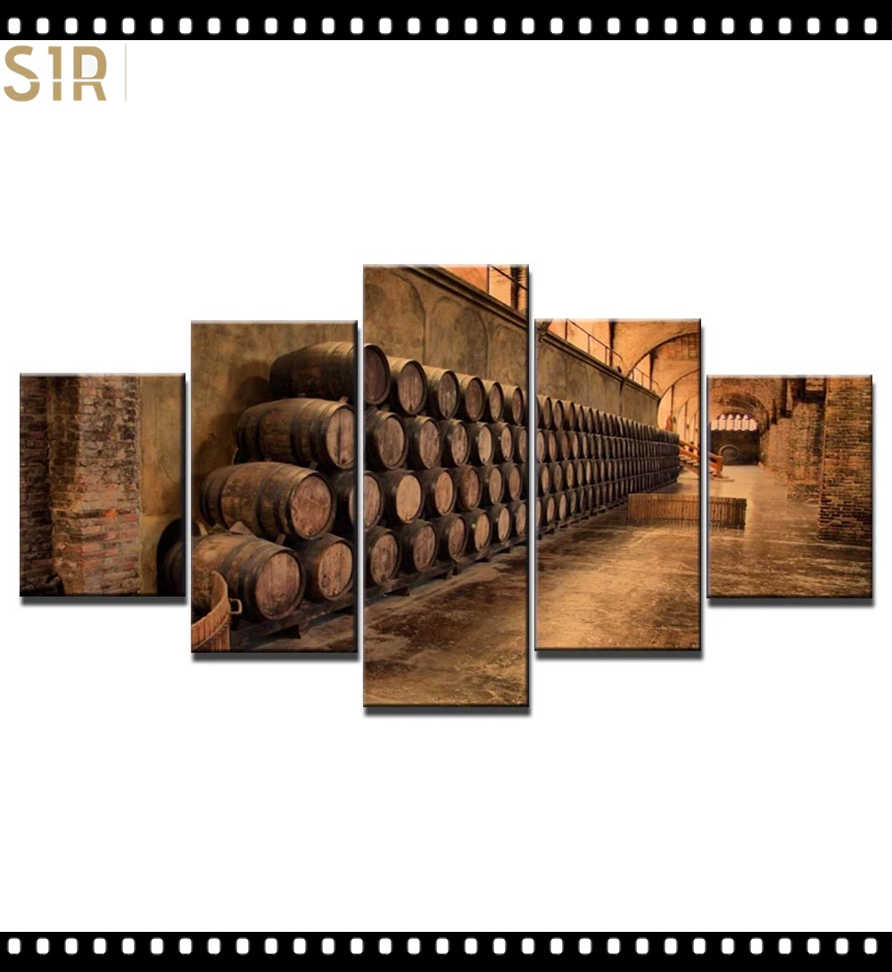 

HD 5 Pieces Red Wine Pictures Print Posters Wall HD Art Home Decor for Living Room Painting on The Wall Pictures Wine Wall Art