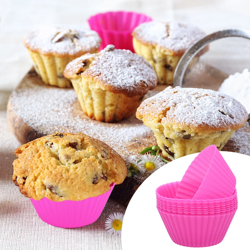 12 шт./компл. силиконовые формы для выпечки круглая форма кекс чашка кухня