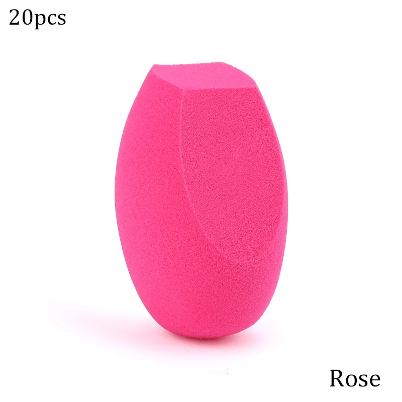 Профессиональный спонж для макияжа, пудра, спонж для макияжа - Цвет: Rose 20pcs