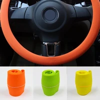 85 hot sales universal solid color anti slip silicone car steering wheel protective cover