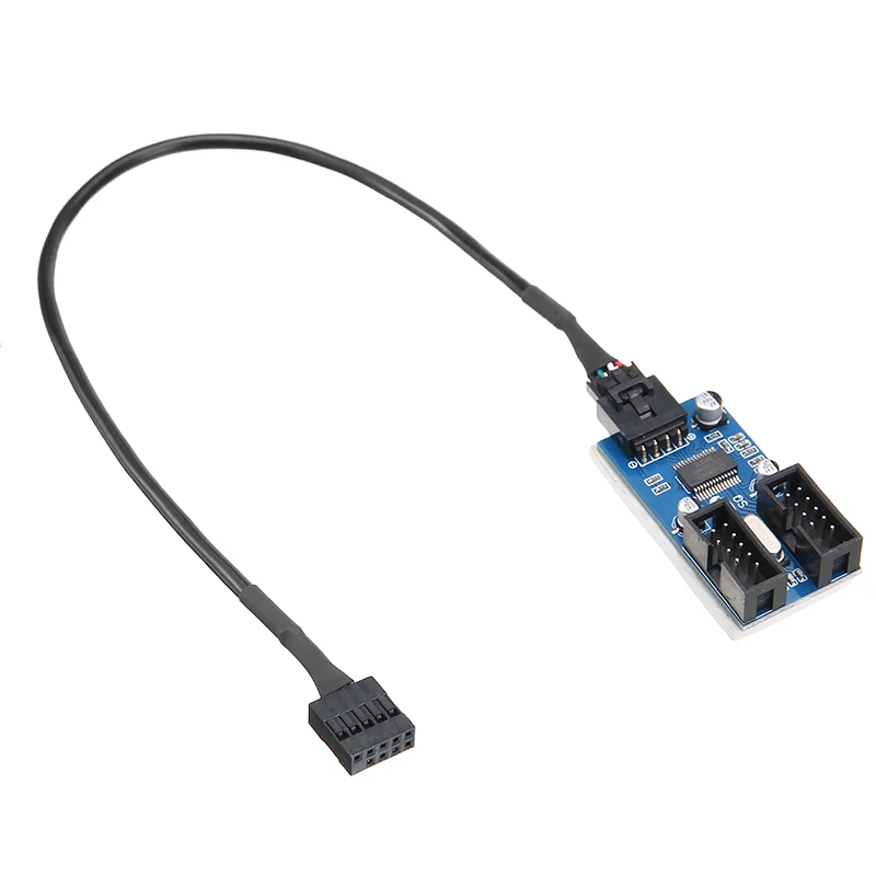Mayitr 9 Pin 30 см/1 фут USB коннектор папа от 1 до 2 Женский удлинитель кабель материнская