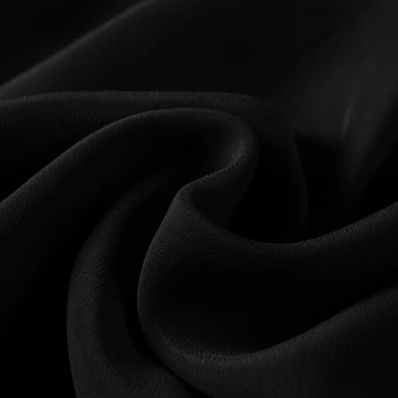 

Natural Pure Mulberry 12 14 16 30mm 45"( 114cm ) 55" (140cm) width 100% Silk Crepe de Chine Black Women DIY Shirt Sewing Fabric