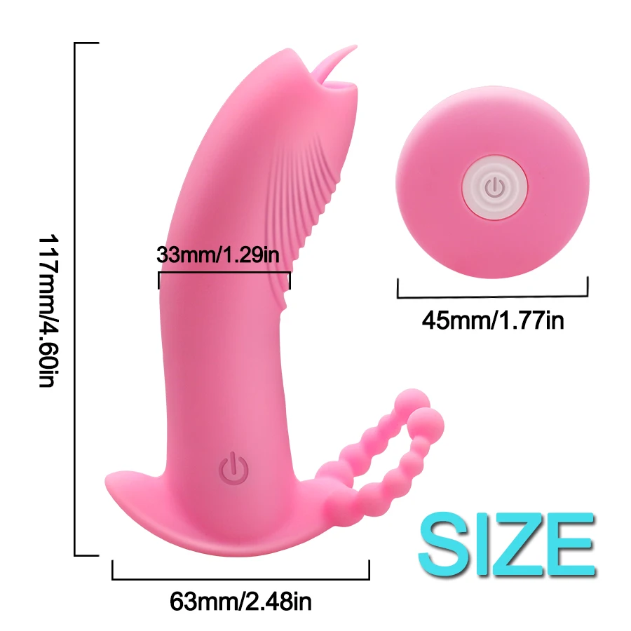 Носимых трусики для женщин вибратор в виде фаллоимитатора бабочка Беспроводной