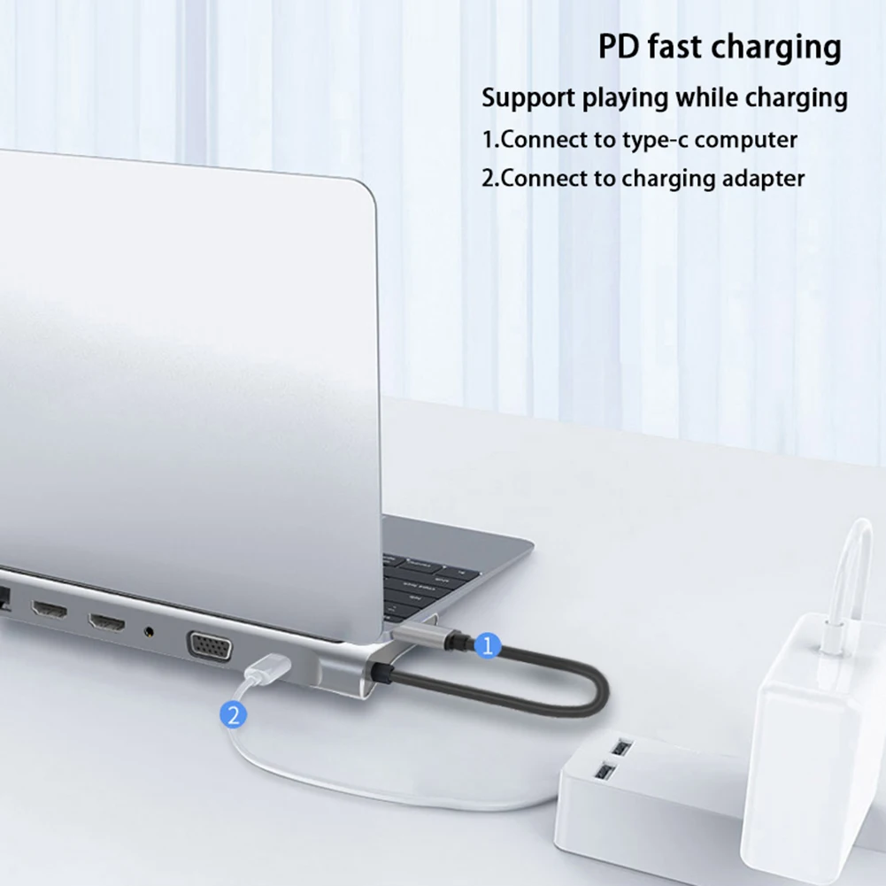 Док-станция 12 в 1 USB Type-C 3 на 2 HDMI | Компьютеры и офис