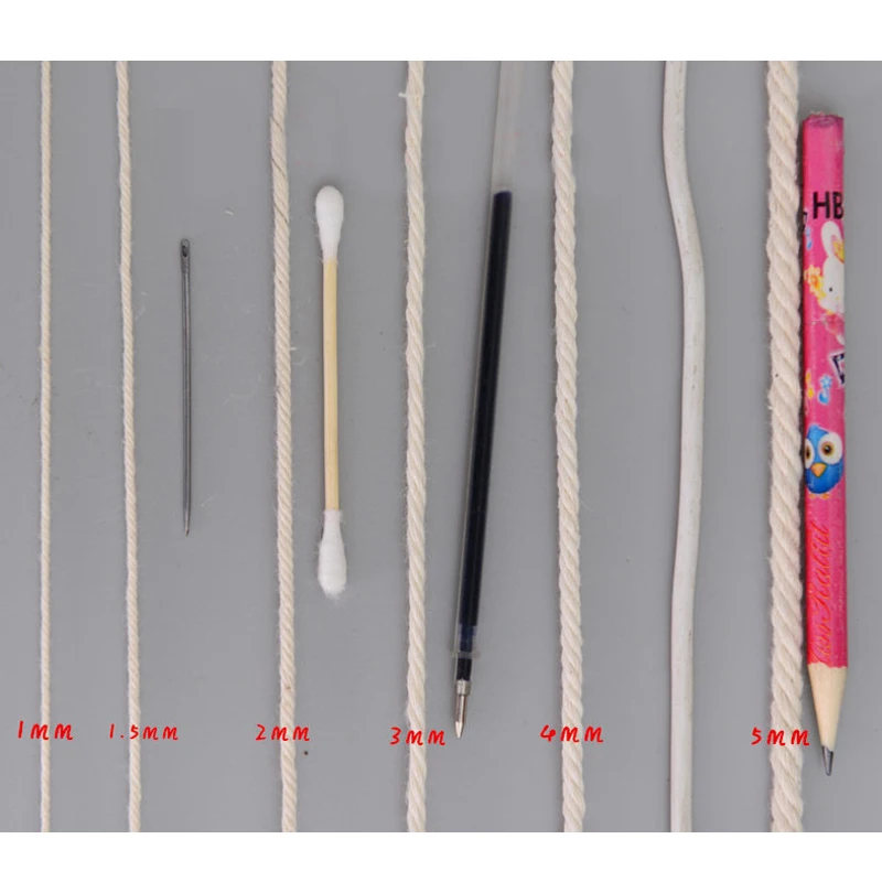 Витой шнур из хлопка нить для поделок сделай сам 1/2/3/4/5/6/8 мм бежево белая|Шнуры| |