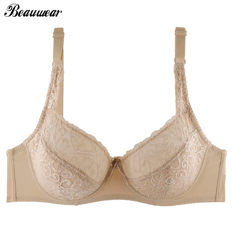 Beauwear размера плюс сексуальный бюстгальтер-минимайзер кружевные бюстгальтеры