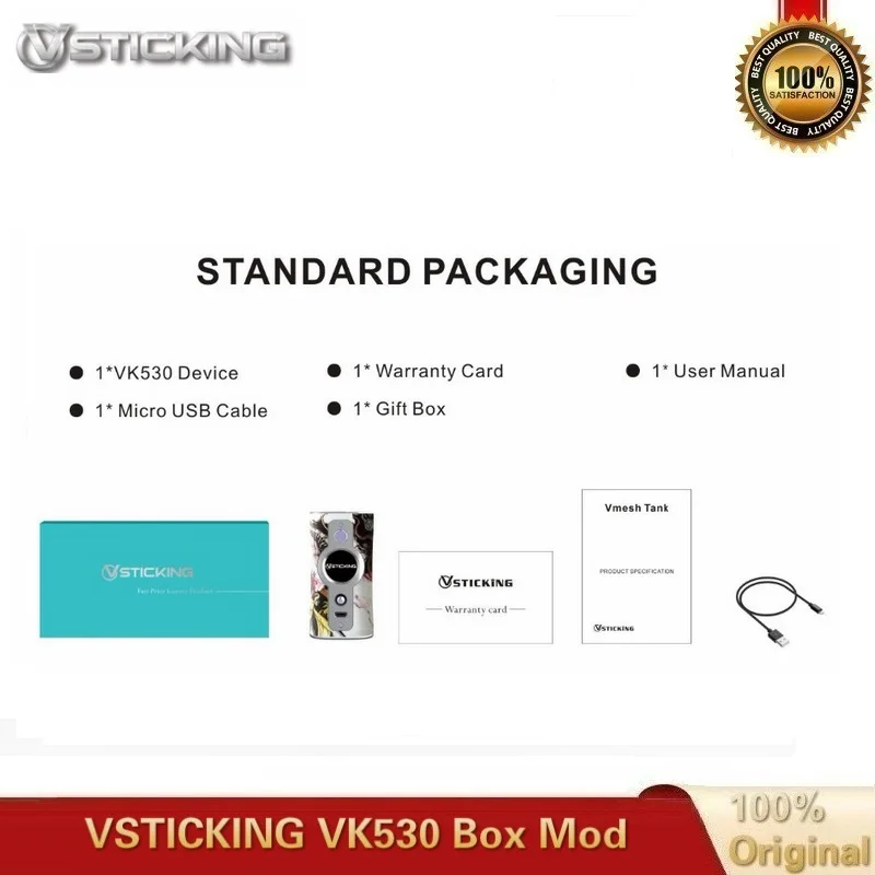 Оригинальная электронная сигарета vtacking VK530 200 Вт бокс мод питание от двух