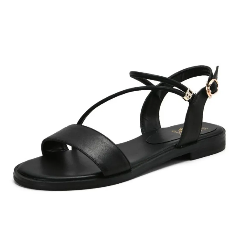 

Fanyuan 2021 size31- 43 newest genuine leather shoes women sandals Women Sandals Fashion Dress Women Casual Sandals Flat