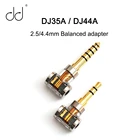 Сбалансированный адаптер DD DJ35A DJ44A 2,54,4 мм, подходит для балансирующего кабеля наушников 2,5 мм (от 2,5 до 3,52,5 до 4,4)