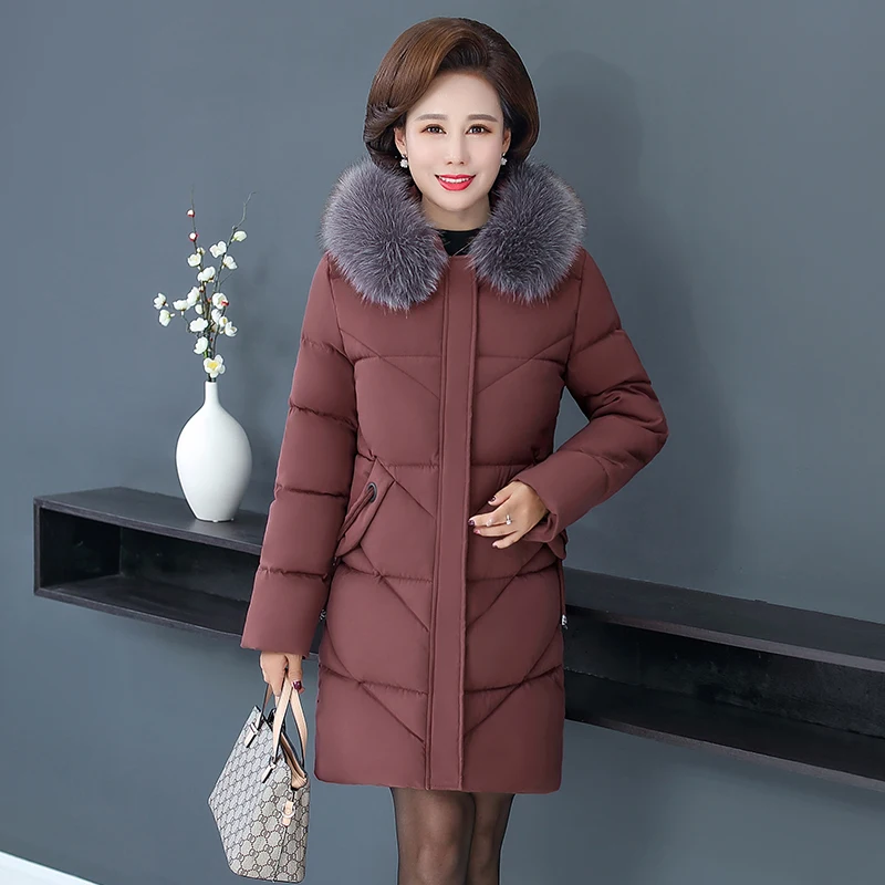 winter jacket women mother cotton parka middle-aged and elderly women down cotton jacket plus size