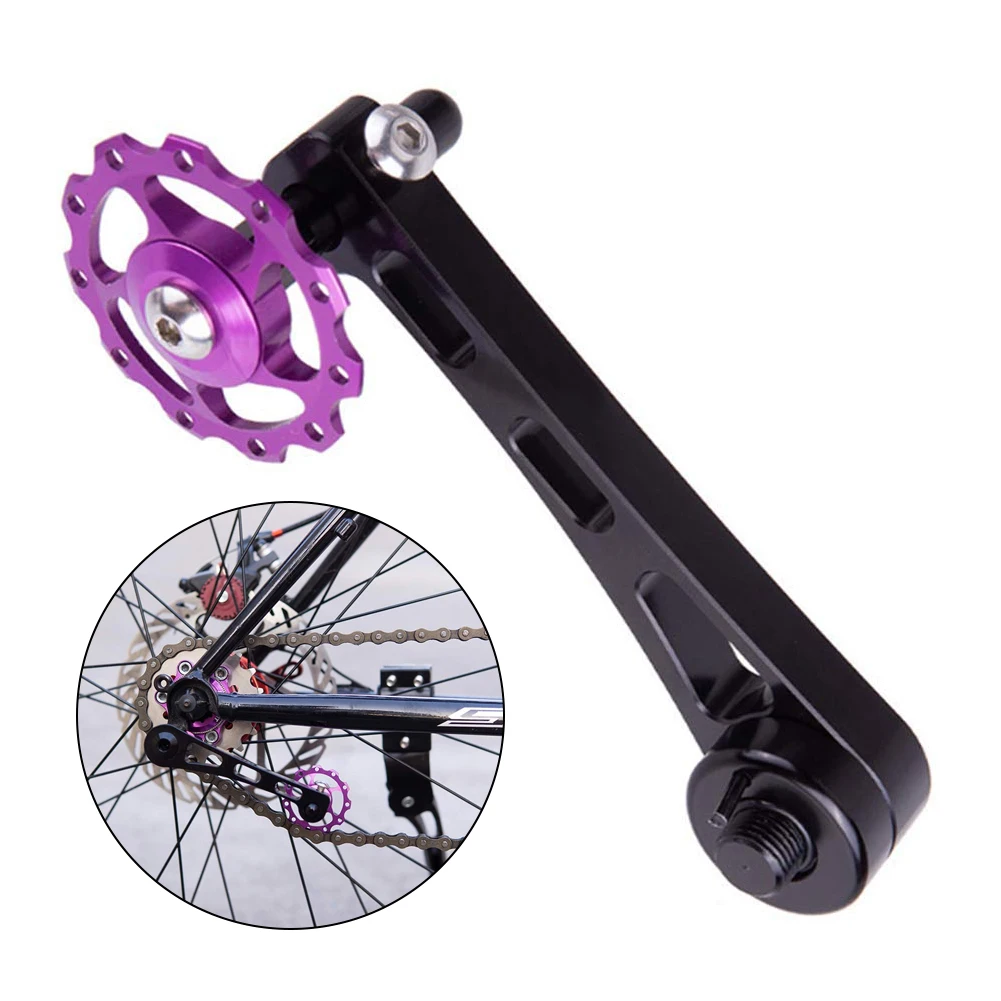 

Aluminum Alloy Cycling Bicycle Single Speed Converte Folding Derailleur Chain Tensioner With Sprocket MTB Bike Accessories