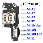 10 шт. Новинка для Xiaomi Mi 6 11 Pro 10T 10 9 8 Se A1 A2 Lite A3 Note 3 док-разъем Micro USB зарядное устройство Порт гибкий кабель