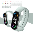 Сплошной цвет силиконовые спортивные ремешки для XiaoMi Mi Band 6 мягкий ремешок на запястье для mi band 3 4 5 6 умные часы ремешок на запястье для Band 3