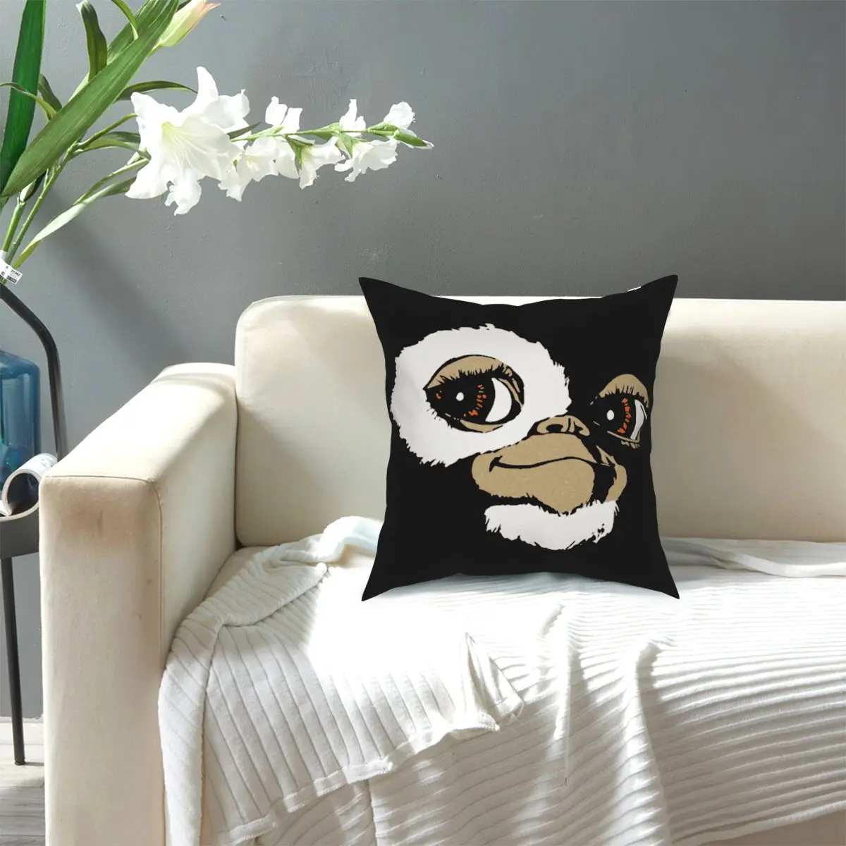 

Gremlins Gizmo Monster Pillowcase Decoration 80s Movie Cushion Cover Throw Pillow for Home Polyester Double-sided Printing