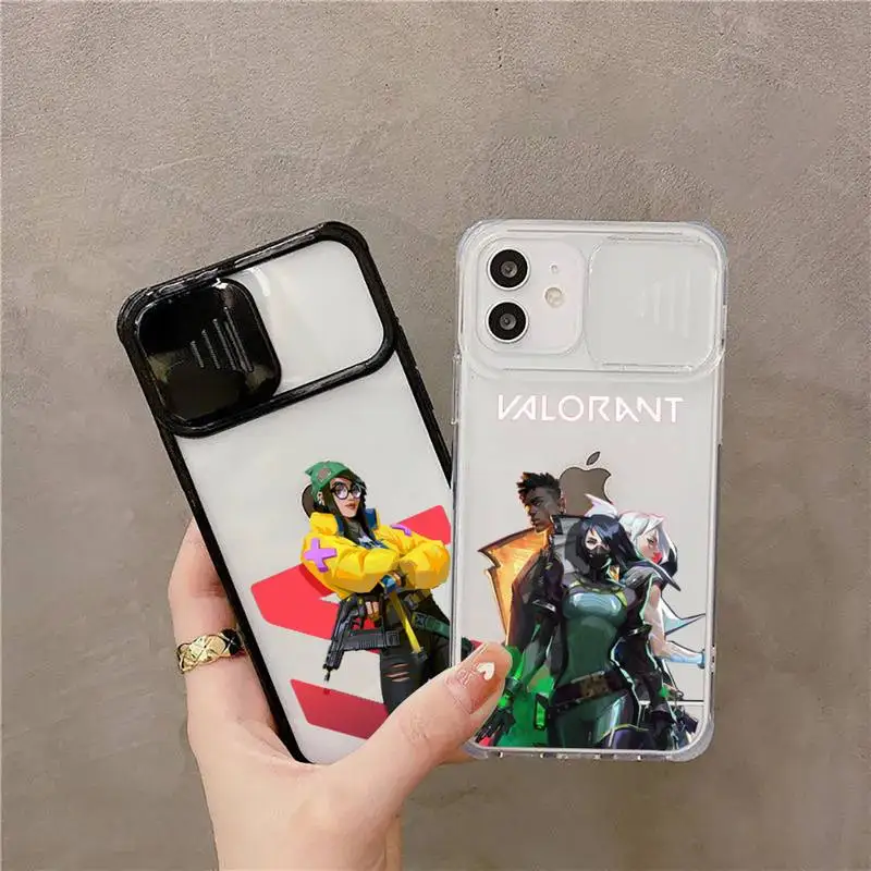 

Valorant hot game Phone Case For iPhone 7 8 11 12 X XS XR MINI Pro Max Plus Slide Camera Lens Protection