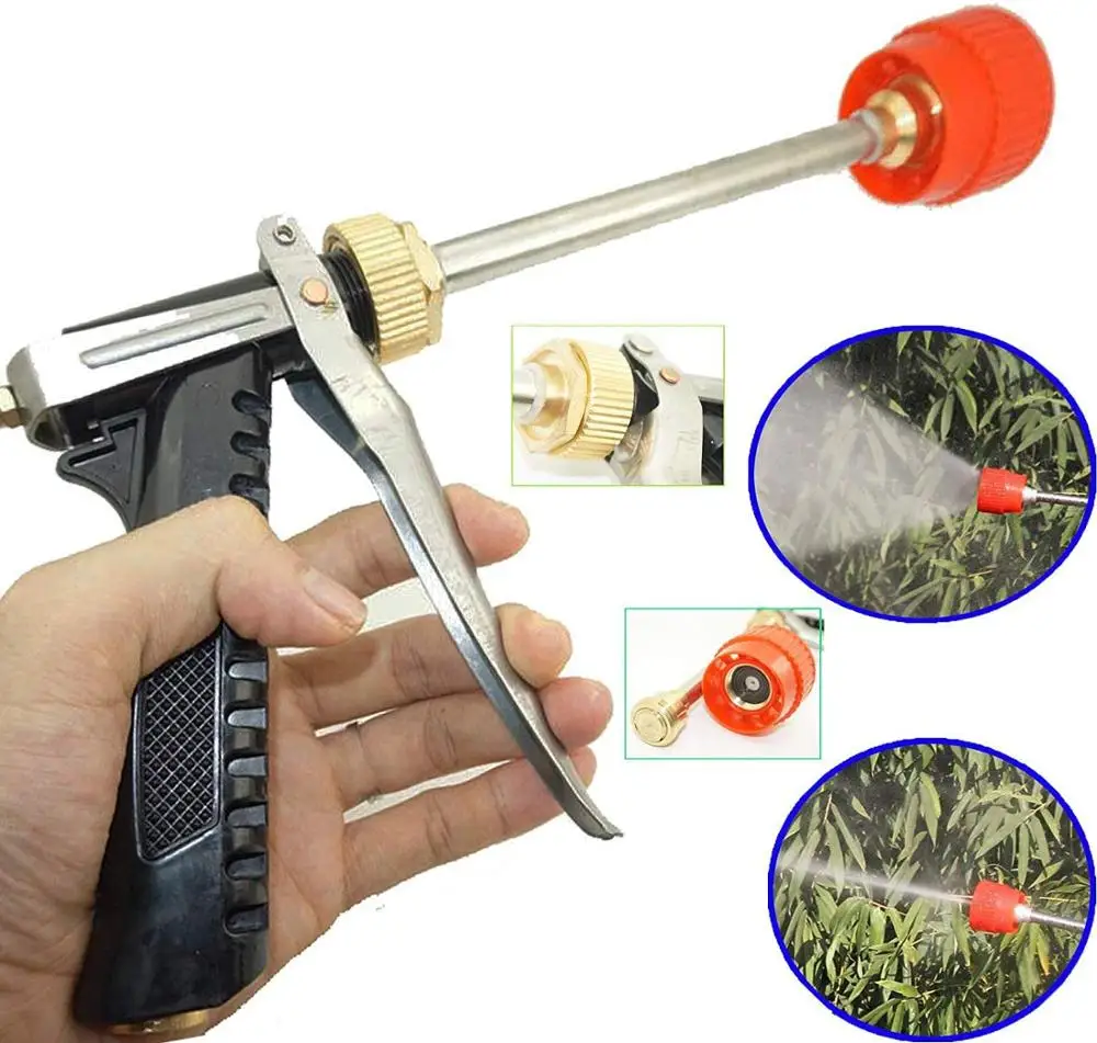 Pmsanzay Garden латунная насадка на шланг сверхмощный пистолет распылитель вращение 360