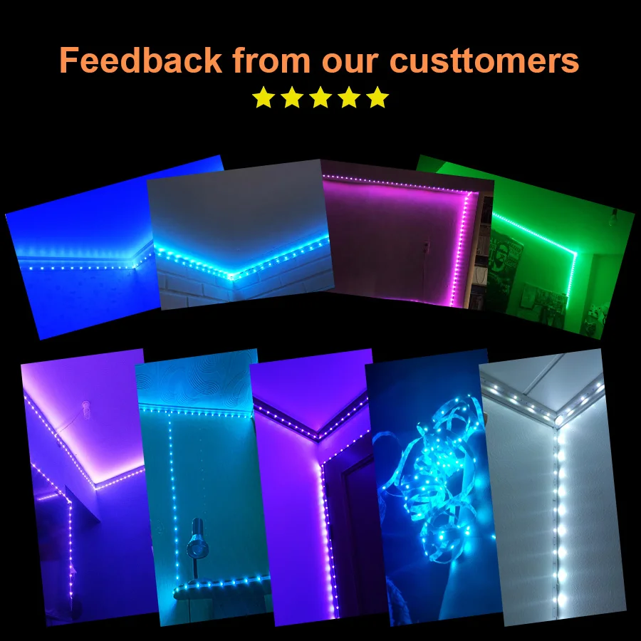 Светодиодная лента освещения Luces LED RGB 5050 SMD 2835 Гибкая Водонепроницаемая