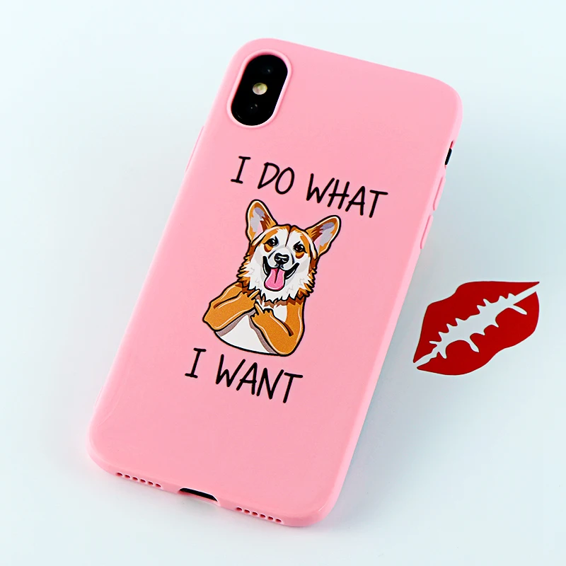 8662-pink Чехол для телефона Corgi s для iPhone Pro 6s 7 8 11 Plus X XS чехол для MAX XR забавная Милая собачья попка Мягкие силиконовые приспособленные аксессуары для задней крышки - Цвет: 8662-pink