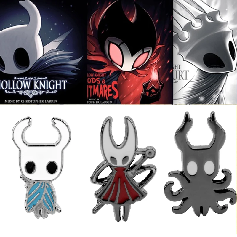 Hollow Knight Странник оттенок брошка мультфильм металлические значки броши на