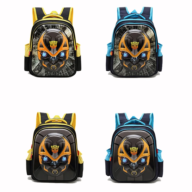 Детская школьная сумка для мальчиков с объемным рисунком трансформеры