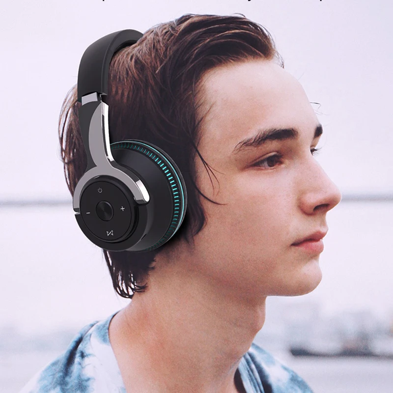 

2021 HiFi Wireless Headphones Bluetooth Foldable Headset Support TF Card/FM Radio/Bluetooth Stereo Headset With Mic Deep Bass