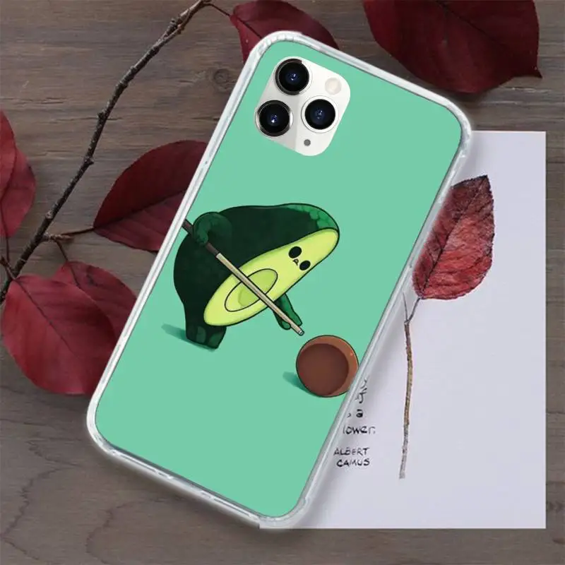 

avocado aesthetic cute fashion Phone Case Transparent for iPhone 11 12 mini pro XS MAX 8 7 6 6S Plus X 5S SE 2020 XR
