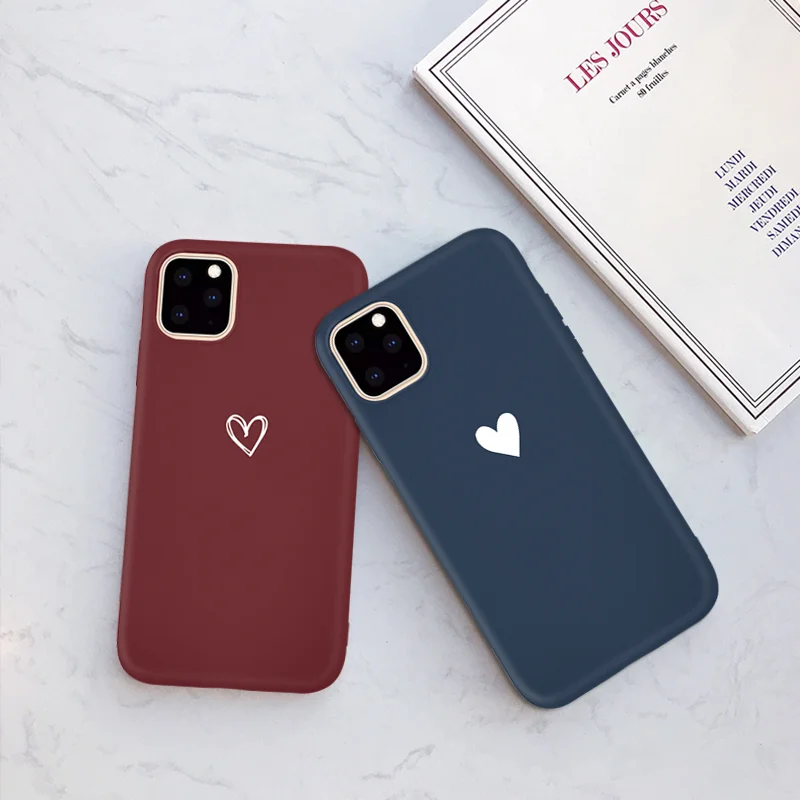 HTMOTXY Love Heart для iphone 11 Pro Max чехол Роскошный противоударный силиконовый телефона Funda