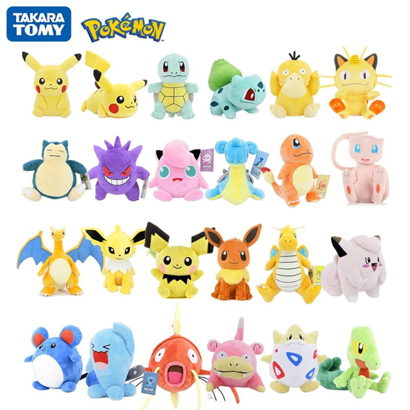 

Pokemon plush 20/25CM Kawaii Pikachu Jenny Turtle Cartoon Animal Anime Stuffed Plush Toys Doll Kids Birthday Christmas Gift