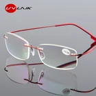 Очки UVLAIK для чтения пресбиопические без оправы для мужчин и женщин, эластичные безрамные аксессуары для чтения диоптрий из нержавеющей стали, + 1,5 + 2 + 2,5 + 3